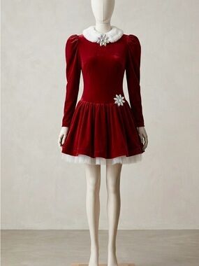 Weissman Red Velvet Christmas Dance Costume Adult Medium Holiday Recital